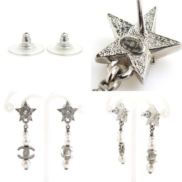 CHANEL Authentic White Pearl Earrings
